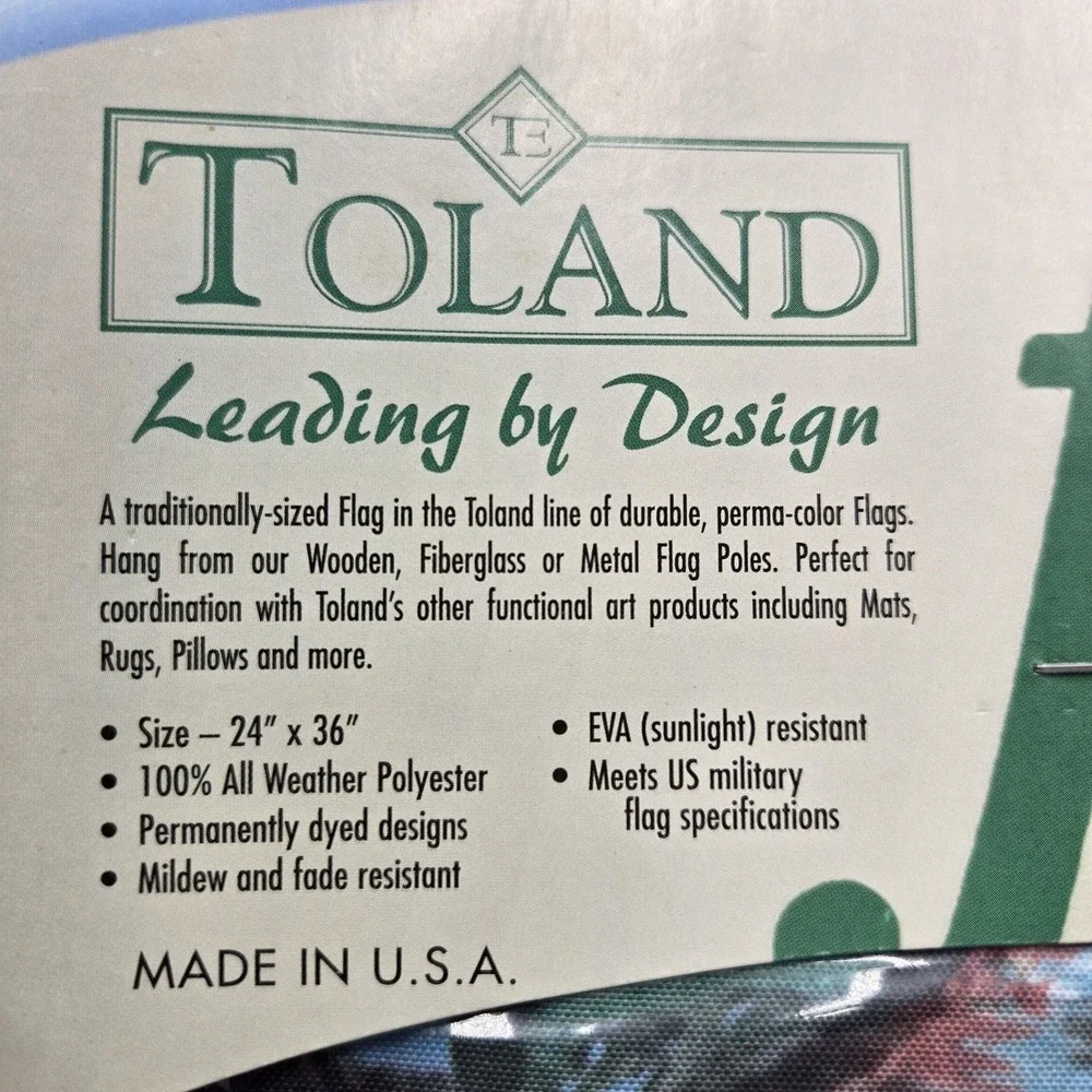 Vtg New Hanging Cat Art Decor Flag Toland Bromley 24x36